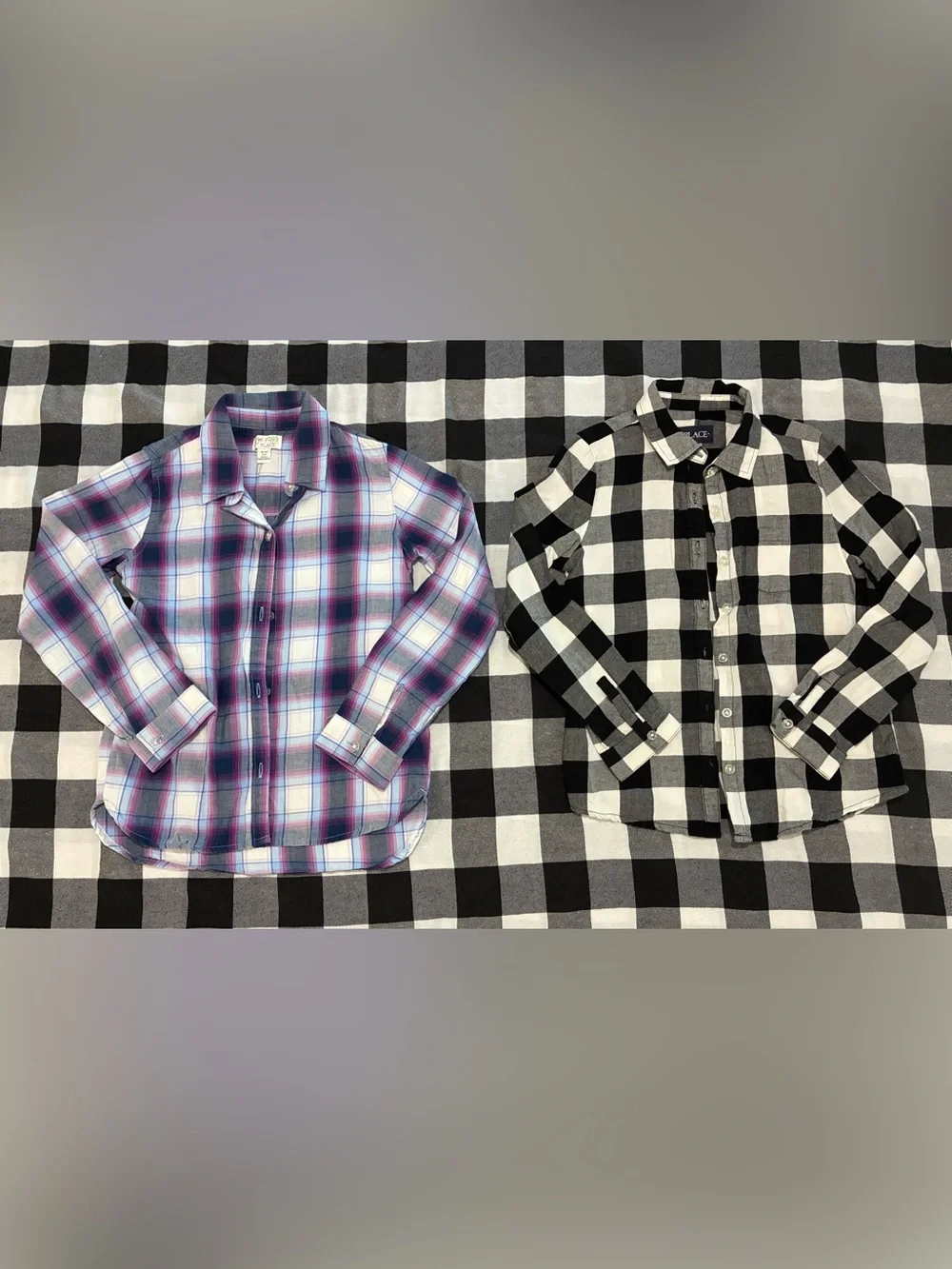 The Children's Place Purple Plaid Button-Down Shirt